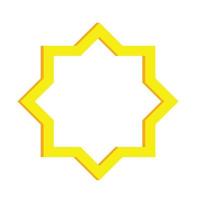 islamisk gul platt ikon isolerade vektor