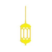 islamisches gelbes flaches symbol isoliert vektor