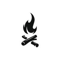 Lagerfeuer-Vektordesign für Logo-Symbol vektor