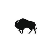 Bison-Silhouette-Vektordesign für Logo-Symbol vektor