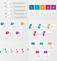 Satz von Infografiken Elementvorlage mit Optionen. vektor