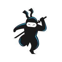 karaktär maskot av ninja logotyp vektorillustration vektor