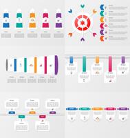 Satz von Infografiken Elementvorlage mit Optionen. vektor