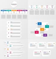 Satz von Infografiken Elementvorlage mit Optionen. vektor