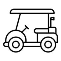 Symbol für Golfwagenlinie vektor