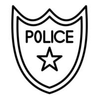 Polizeiabzeichen Symbol Leitung vektor