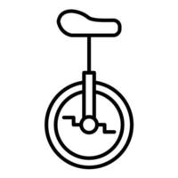 monocycle linje ikon vektor