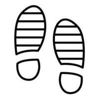 Symbol für die Fußabdrucklinie vektor