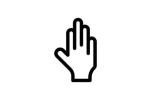 Symbol für den Stil der Handzeichen-Rettungslinie kostenlos vektor