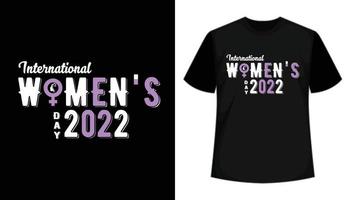 internationella kvinnodagen 8 mars typografi t-shirt design vektor