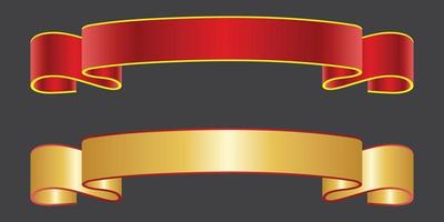 elegans rött band banner. vektor