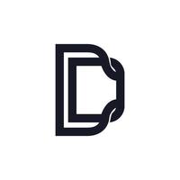 kreatives schwarzes buchstabe d-logo vektor