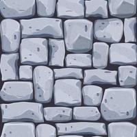 Steinmauer aus Ziegeln, Felsen, Spielhintergrund im Cartoon-Stil, nahtlose strukturierte Oberfläche. ui-Spielobjekt, Straßen- oder Bodenmaterial. Vektor-Illustration vektor