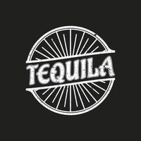 Vintage-Tequila-Banner-Design an der Tafel. Poster Alkohol, Vektorillustration vektor