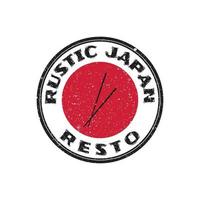 vintage retro rustikales japanisches restaurant logo für traditionelle gerichte küche klassisches restaurant küche logo design vektor