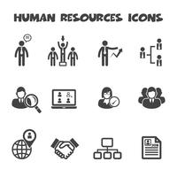 mänskliga resurser ikoner vektor