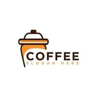 Kaffee-Logo-Design Café-Logo-Design-Vorlage vektor