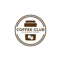 Kaffee-Logo-Design Café-Logo-Design-Vorlage vektor