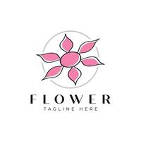 blomma logotyp formgivningsmall vektor