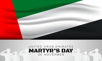 Förenade Arabemiraten martyrens dag bakgrund. vektor illustration.