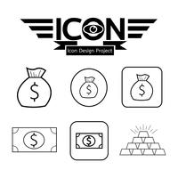 Pengar ikon symbol tecken vektor