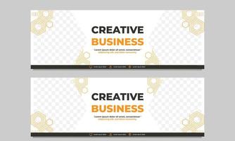 Horizontale Bannervorlage für kreatives Geschäft vektor