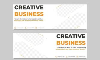 Horizontale Bannervorlage für kreatives Geschäft vektor