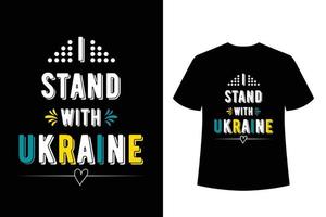 jag står med ukrainska vacker typografisk t-shirtdesign, ukrainsk vektor t-shirt redo för tryck