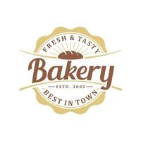 vintage retro bäckerei logo, kann für stempel oder shop logo verwendet werden vektor