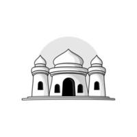 Moscheevektor auf weißem Hintergrund vektor