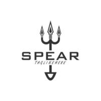 trident spear logotyp, eller spjutspets logotyp design vektor