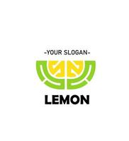 enkel logotyp om citron vektor