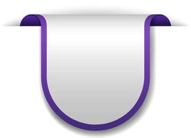 violettes Bannerdesign auf weißem Hintergrund vektor