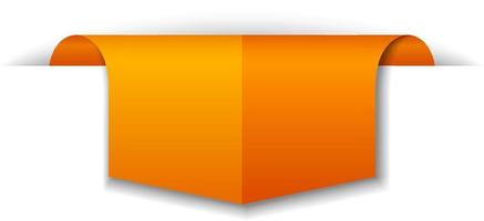 Orangefarbenes Bannerdesign auf weißem Hintergrund vektor