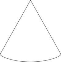 konische Form Schwarz-Weiß-Doodle-Charakter vektor