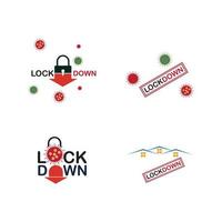 lockdown-illustrationsvektor vektor