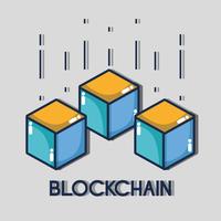 Blockchain Cubes Digitale Sicherheitstechnik vektor