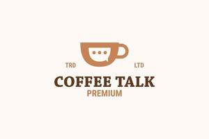 Kaffee-Talk-Chat-Symbol-Logo-Design vektor