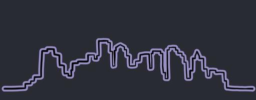 frihandsritning av modern stadsbildssilhuett. vektor