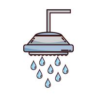 Sanitärrohr Dusche mit Wassertropfen vektor