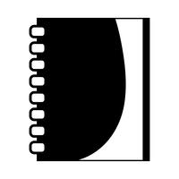 Kontur Notebook Papiere Objektdesign zu schreiben vektor