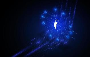 Cybersicherheit Unternehmenstechnologie Antiviren-Warnschutz Sicherheit und Cybersicherheit Firewall Cybersicherheit und Informationstechnologie. Vektor-Illustration vektor
