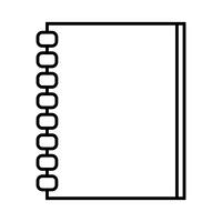 Linie Notebook Papiere Objektdesign zu schreiben vektor