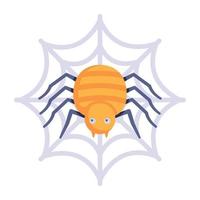 eine trendige flache Ikone aus Spinnweben, editierbarer Vektor