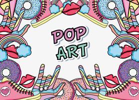 Pop-Art-Hintergrund-Cartoons vektor