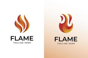 rotes feuer oder flammenlogoelementdesign für bbq, gegrilltes, lagerfeuerikonendesign vektor