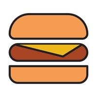 hamburgare ikon för webbplats, marknadsföring, sociala medier vektor