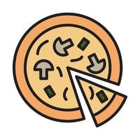 pizza-symbol für website, werbung, soziale medien vektor