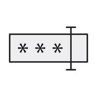 lösenordstypikon för webbplats, marknadsföring, sociala medier vektor