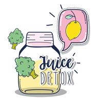 Fruktjuice detox vektor
